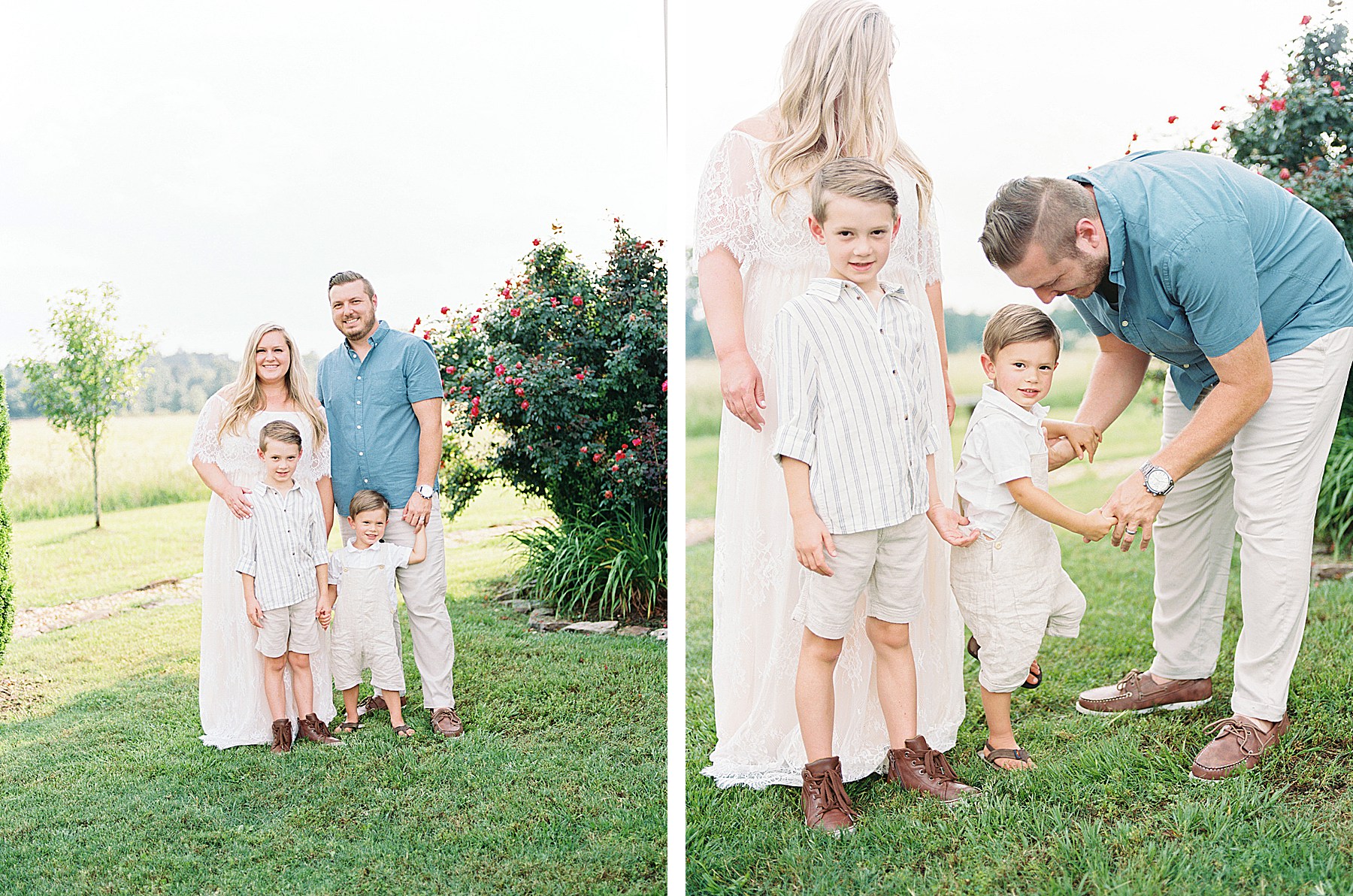 Little Rock film family photographer | formal family photo smiling