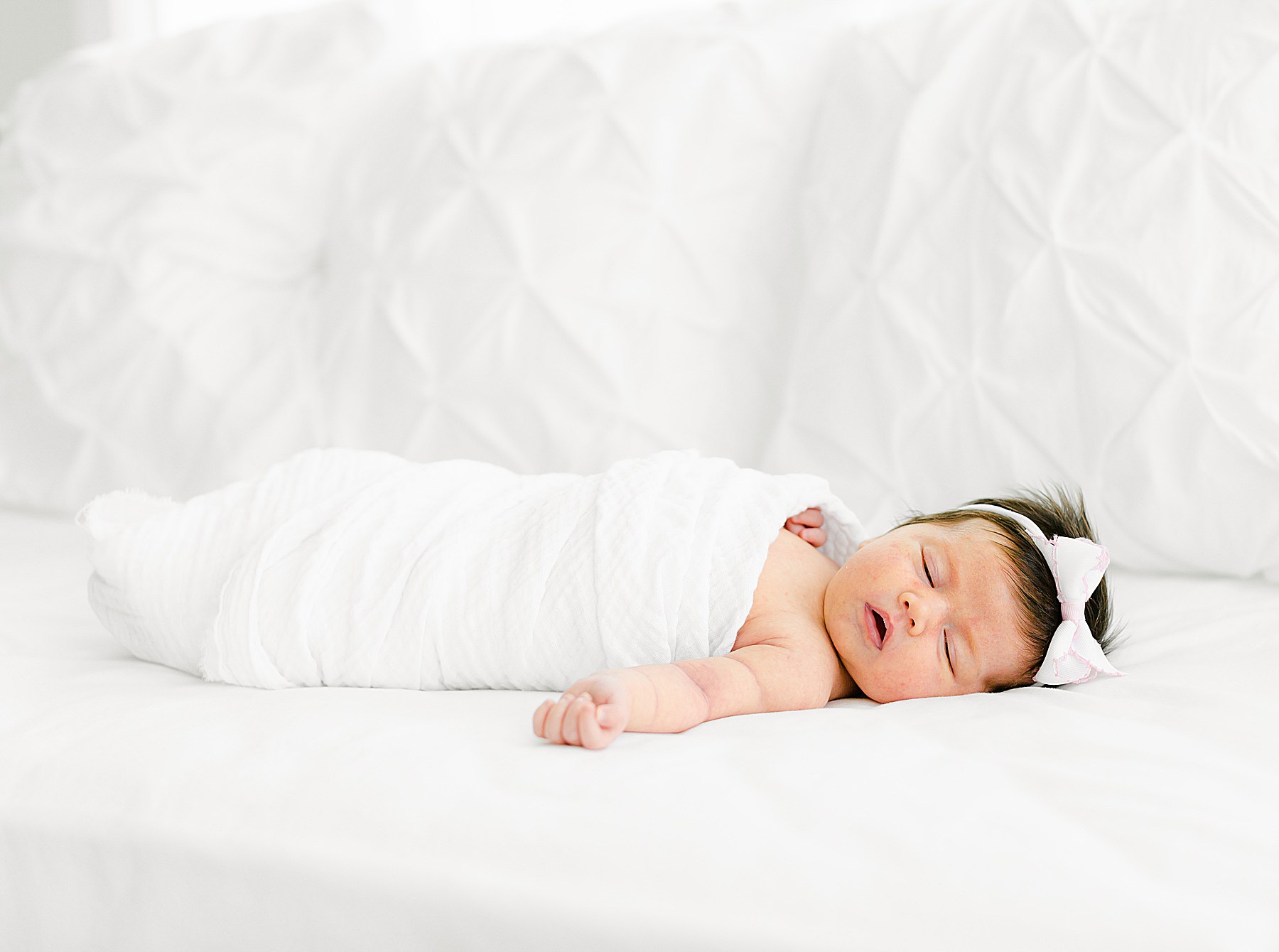 Little Rock Arkansas Newborn Photographer | baby sleeping swaddled