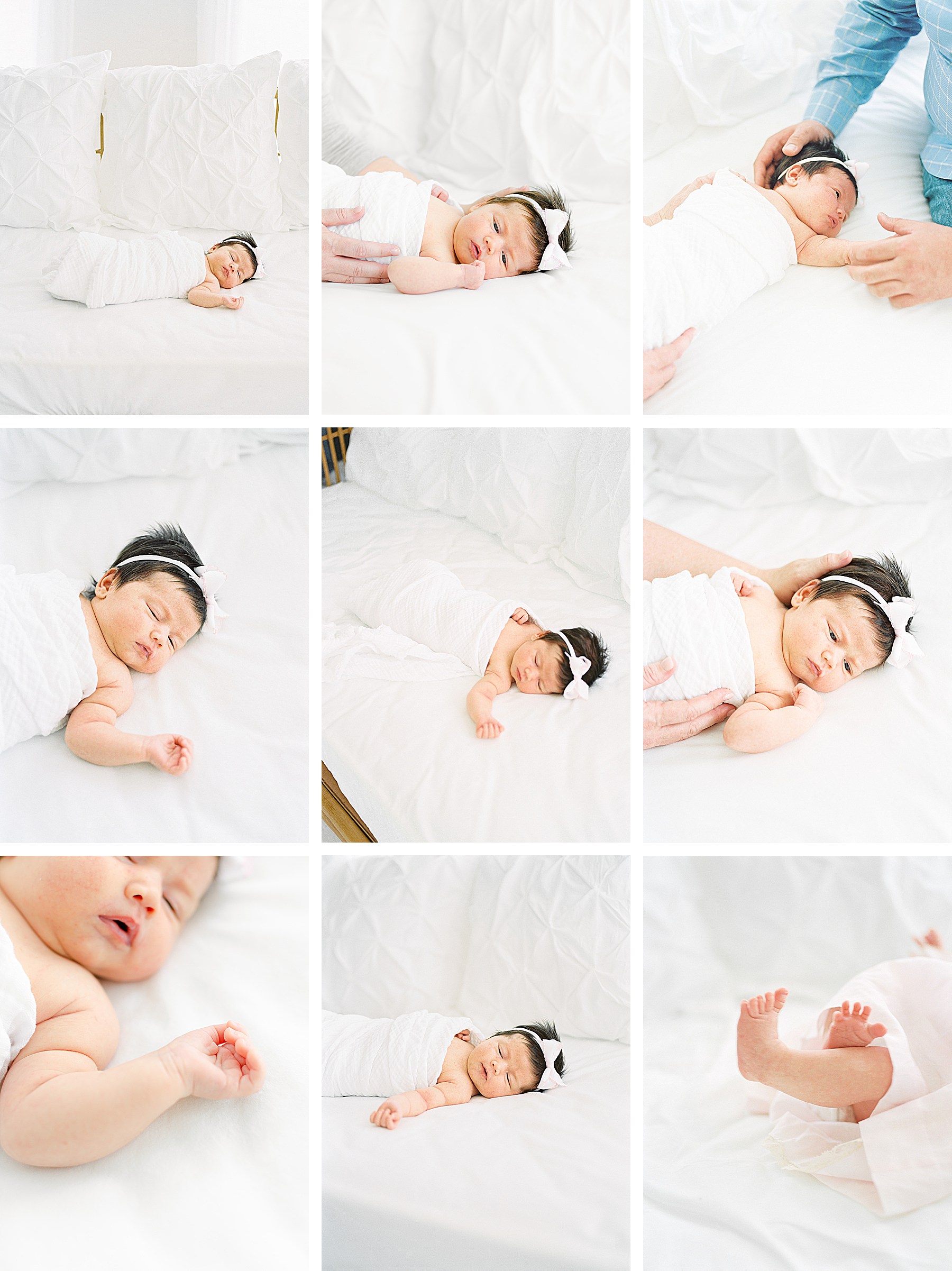 Little Rock Arkansas Newborn Photographer | baby feet and hands sleeping